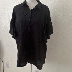 NINE WEST  Black Blouse Women's and Crossbody Bag  Faux-Leather